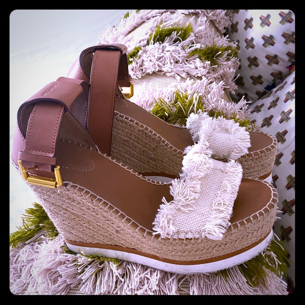 Chloe espadrille platform sandals